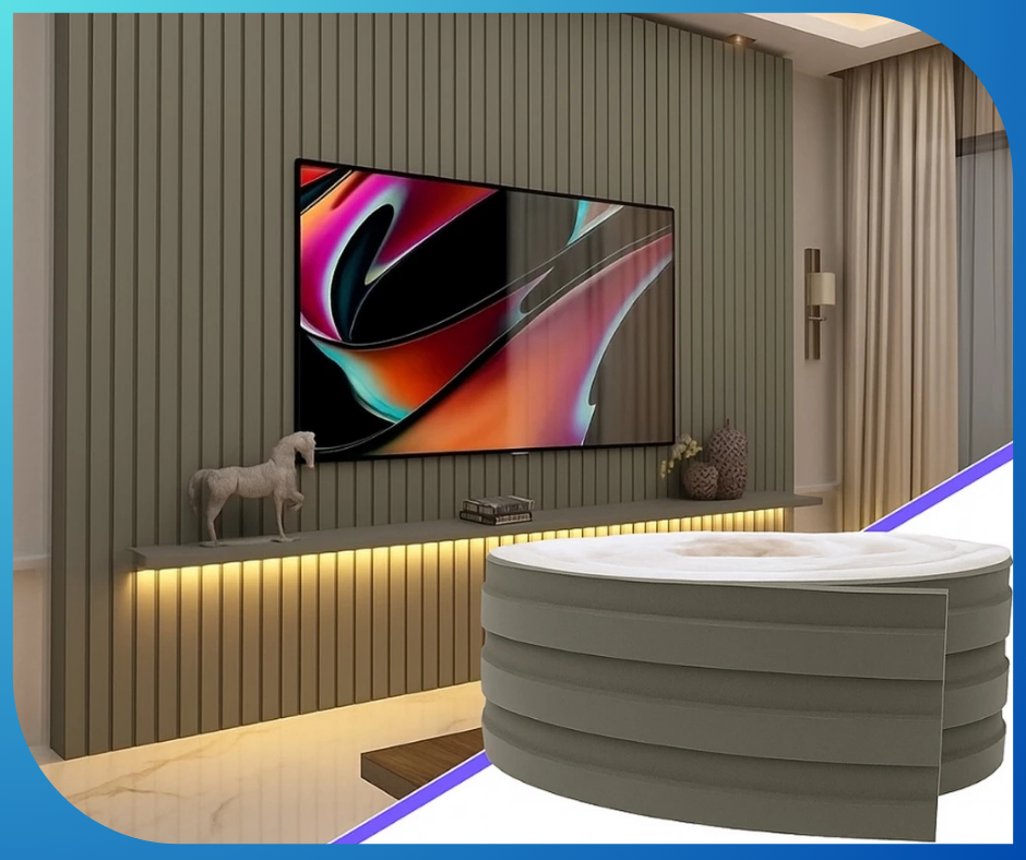 Painel Ripado Laminado de EVA Autocolante Auréon - Sofisticação e Conforto em Cada Detalhe