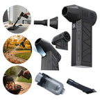 Mini Ventilador Soprador De Ar Turbo Jato 130000 Rpm Sem Fio Preto