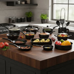 Super Jogo De Panelas 16 Peças Antiaderente Tampa De Vidro