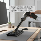 Mini Ventilador Soprador De Ar Turbo Jato 130000 Rpm Sem Fio Preto