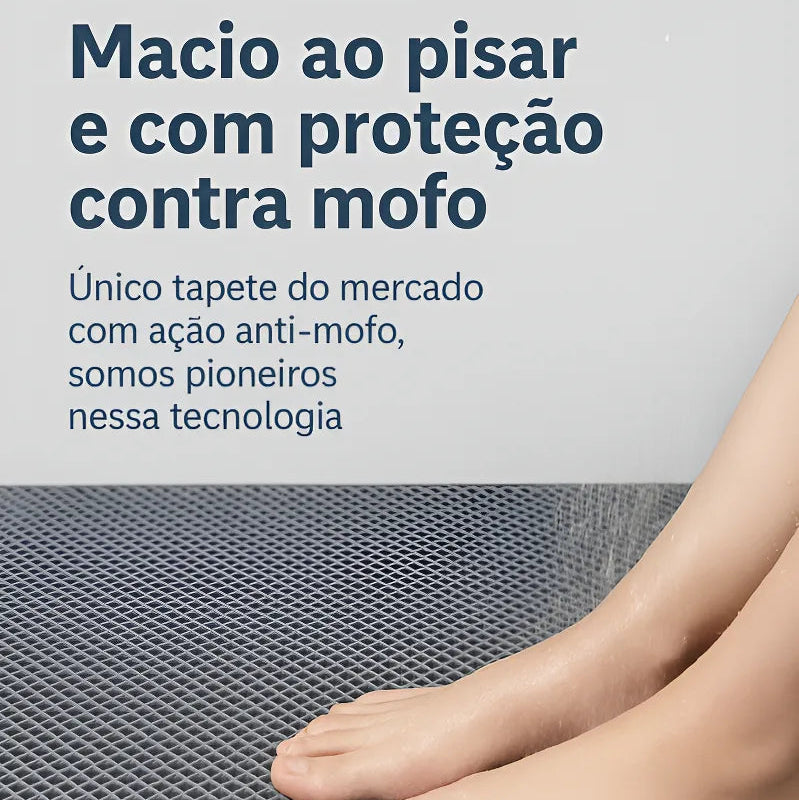Tapete Vazado Antiderrapante para Banheiro Box Piscina Idoso 1,00 X 0,60 Ivalar