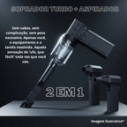 Mini Ventilador Soprador De Ar Turbo Jato 130000 Rpm Sem Fio Preto