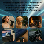 Mini Ventilador Soprador De Ar Turbo Jato 130000 Rpm Sem Fio Preto