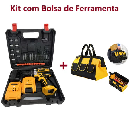 Parafusadeira e Furadeira Sem Fio 48v + 2 Baterias (brinde)
