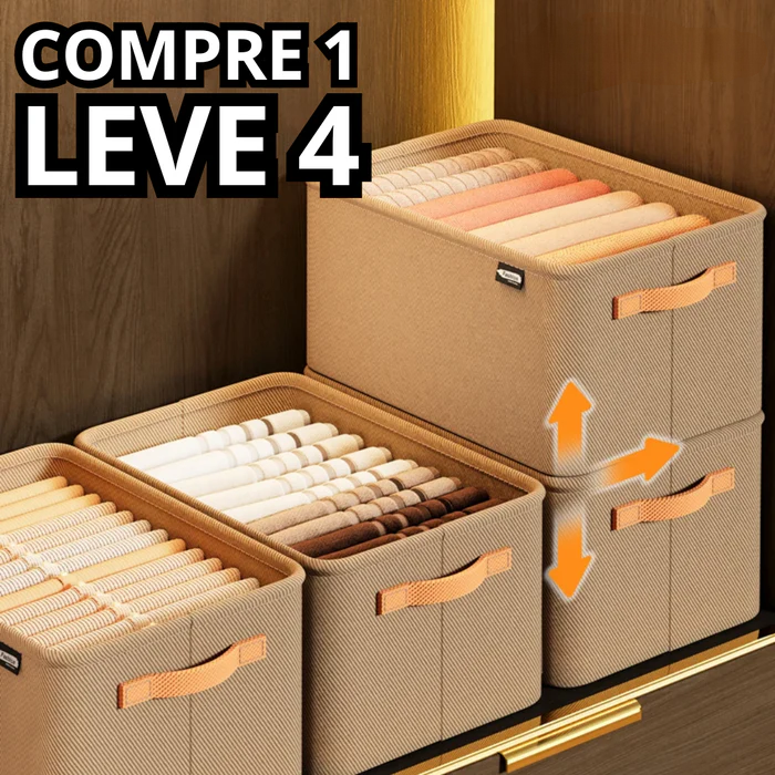 Organizador de Roupas Dobrável - COMPRE 1 LEVE 4 - SOMENTE HOJE ⏰
